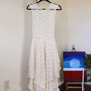 Free People Lace Slip Midi Dress
